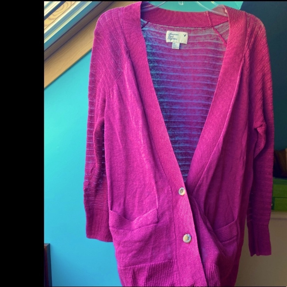 Vintage American Eagle Outfitters Purple Cardigan
